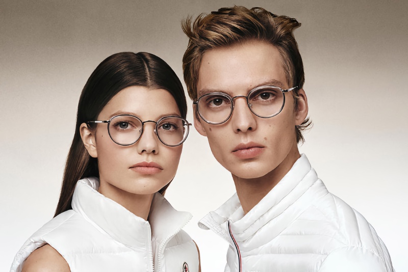 Moncler Eyewear Campaign Spring 2022 Mathilde Henning  Leon Dame Model Glasses
