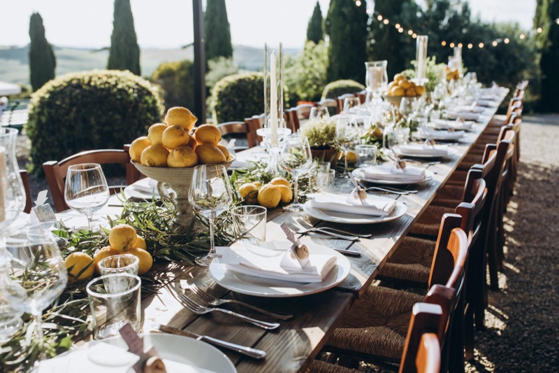 Outdoor Table Setup Wedding Elegant Luxury