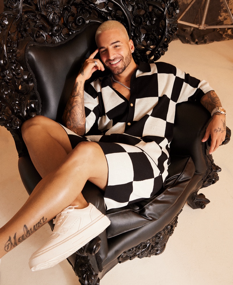 Maluma Checkerboard Print Clothes Royalty 2022