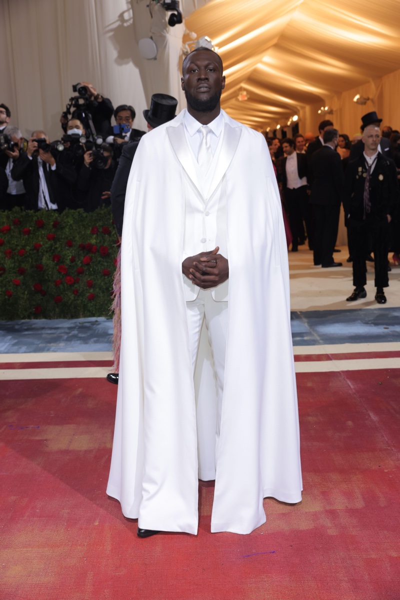 Stormzy White Cape Met Gala 2022