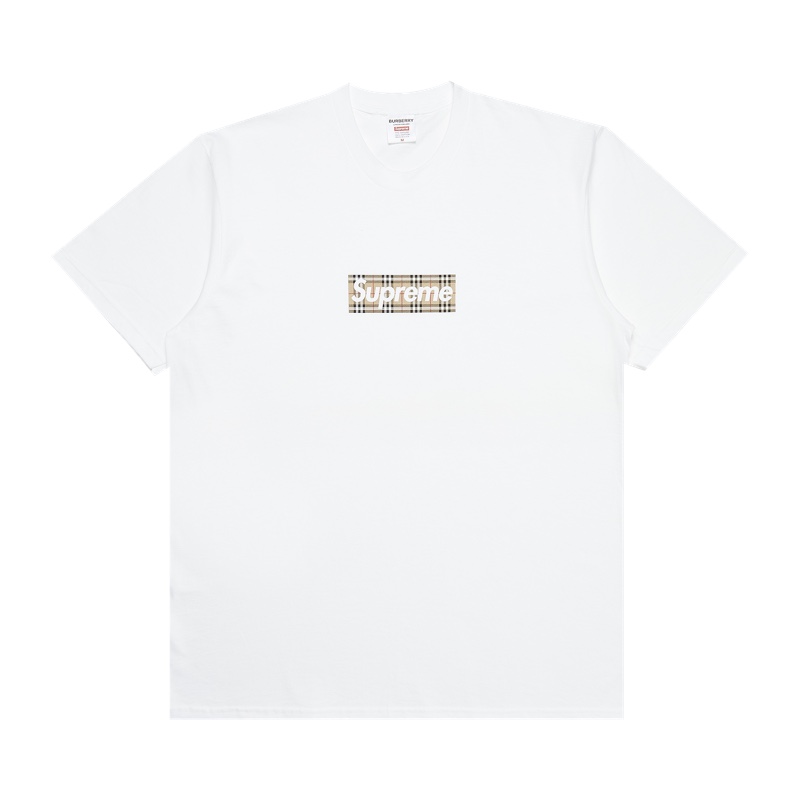 Supreme x Burberry Box Logo Tee White