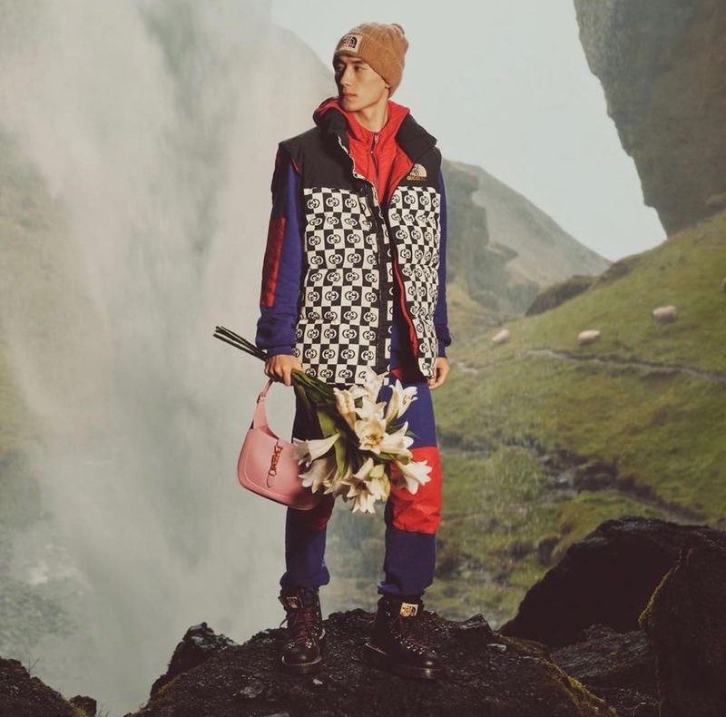 Jie Zheng Model The North Face x Gucci Collaboration 2022