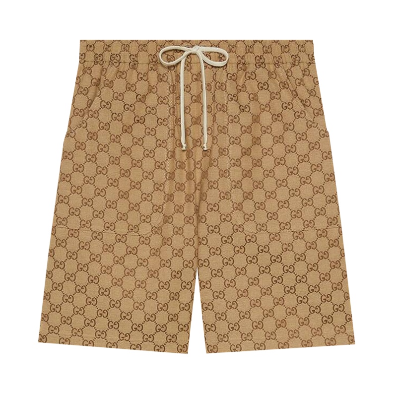 The North Face x Gucci GG Canvas Shorts Beige Ebony