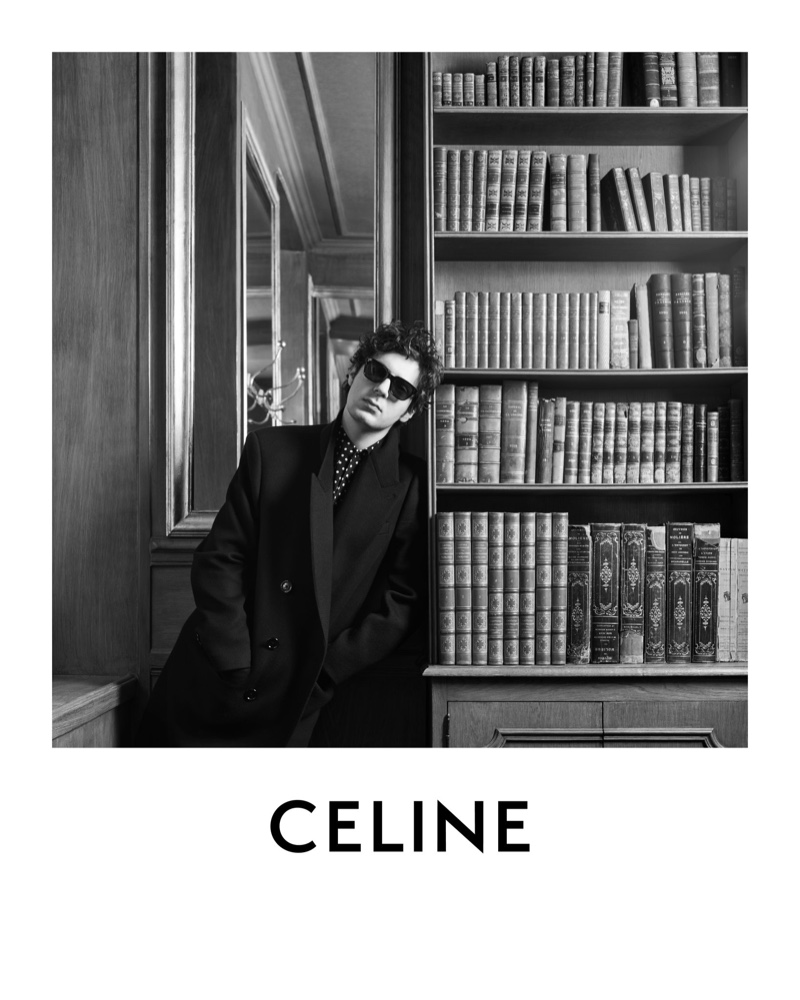 Vincent Lacoste Coat Sunglasses Celine Campaign 2022