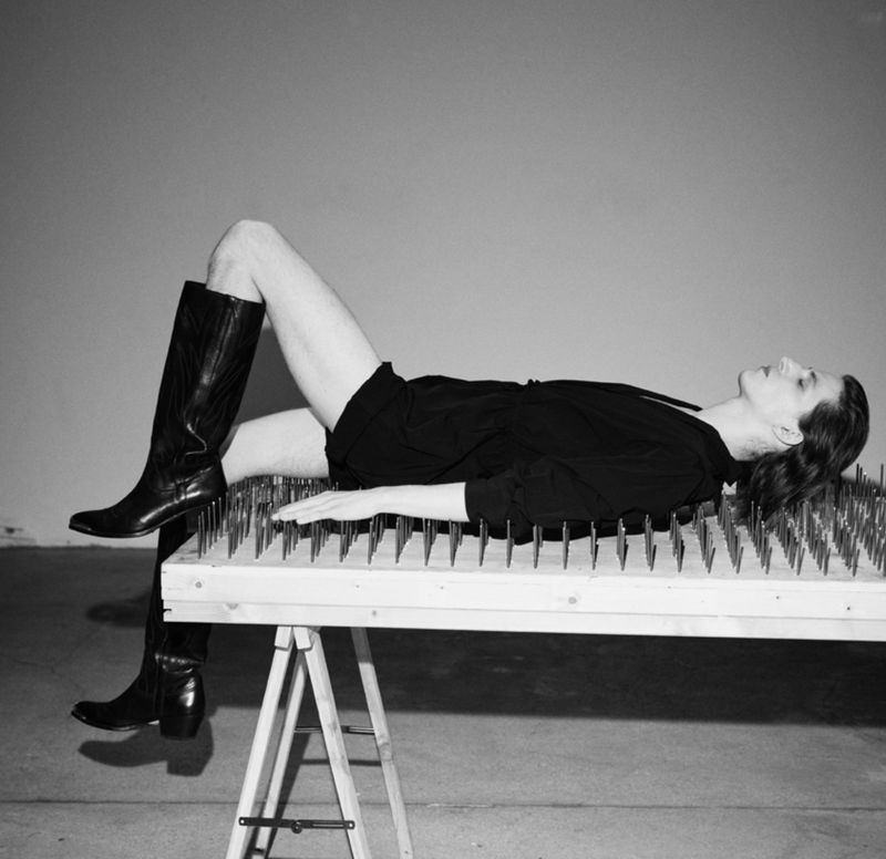 Xavier Buestel Gets Comfortable on a Bed of Nails for Dapper Dan