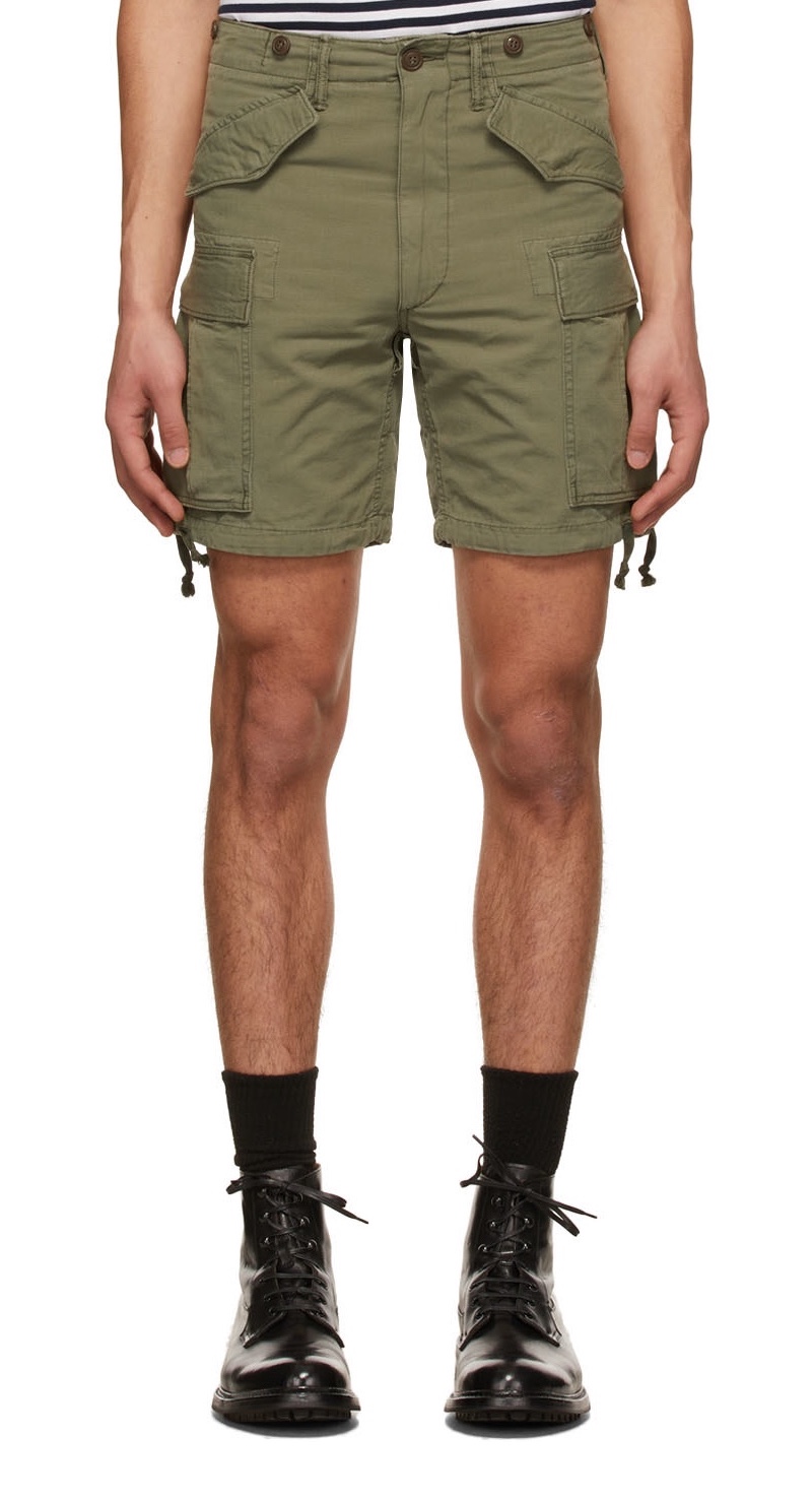 RRL Khaki Ripstop Cargo Shorts