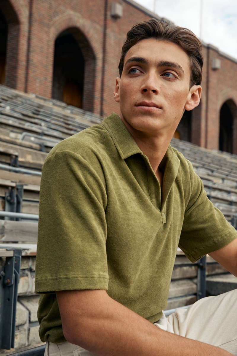 Mondo Duplantis Polo Eton Shirts Campaign 2022 » Mondo Duplantis Takes to Stockholm Olympic Stadium for Eton Shirts Campaign Mondo Duplantis Polo Eton Shirts Campaign 2022