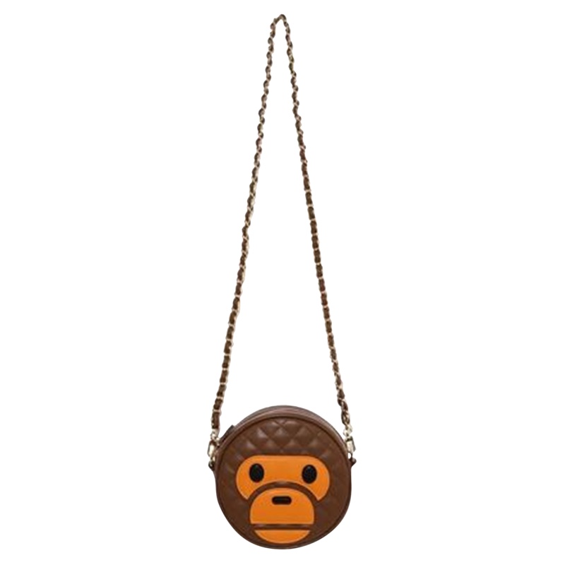 BAPE Baby Milo Quilting Shoulder Bag Brown