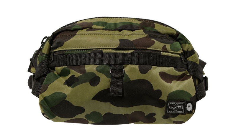 BAPE x Porter Yoshida 1st Camo Waist Bag Green