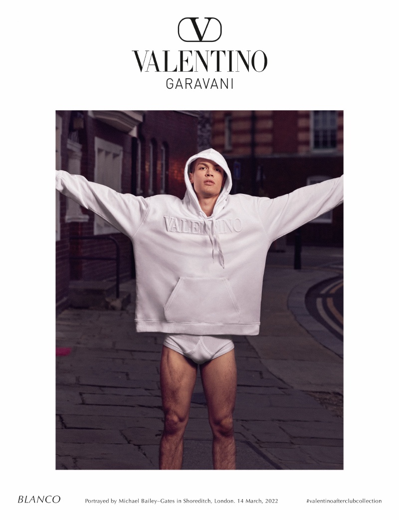 Blanco Rapper Underwear Valentino Campaign Men Fall 2022