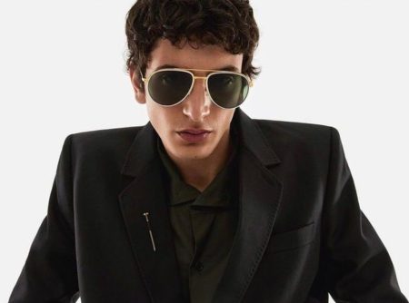 Takfarines Bengana Model Campaign Spring 2022 Santos de Cartier Sunglasses