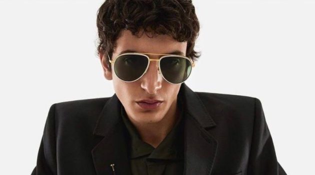 Takfarines & Jefferson Wow in Cartier Sunglasses Takfarines Bengana Model Campaign Spring 2022 Santos de Cartier Sunglasses