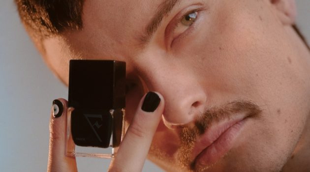 New Wave Masculinity: FACULTY Nail Polish Takes the Spotlight Carson Hiner FACULTY Campaign Black Nail Polish