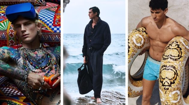 Week in Review: Machine Gun Kelly for Dolce & Gabbana, Giorgio Armani Mare Ad, Versace Beachwear + More Machine Gun Kelly for Dolce & Gabbana Casa campaign, Francisco Henriques for Giorgio Armani Mare summer 2022 campaign, Fares Ben M’barka for Versace La Vacanza summer 2022 campaign.