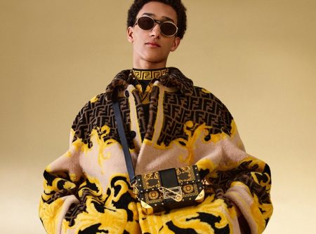 York Jun Model Versace by Fendi Campaign Men Pre-fall 2022