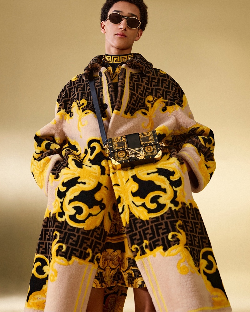 York Jun Model Versace by Fendi Campaign Men Pre-fall 2022