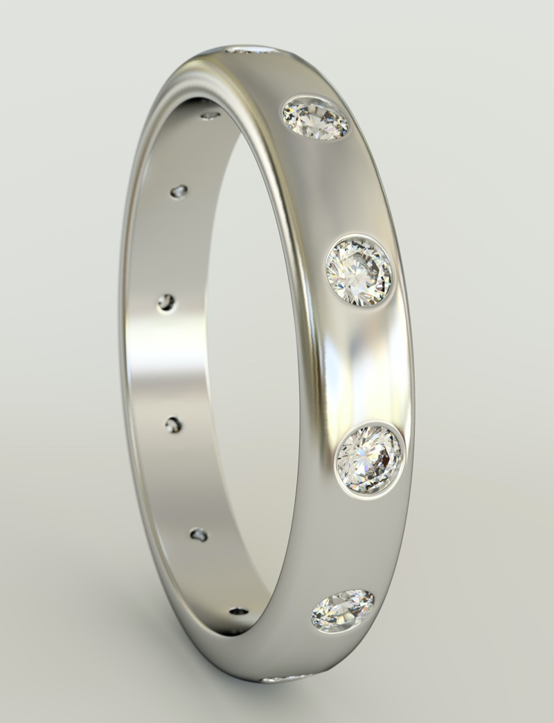 Flush Diamond Ring