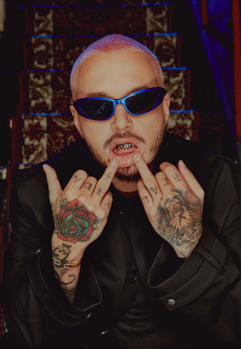 J Balvin Grillz LU'U Dan Coat SSENSE Photoshoot 2022