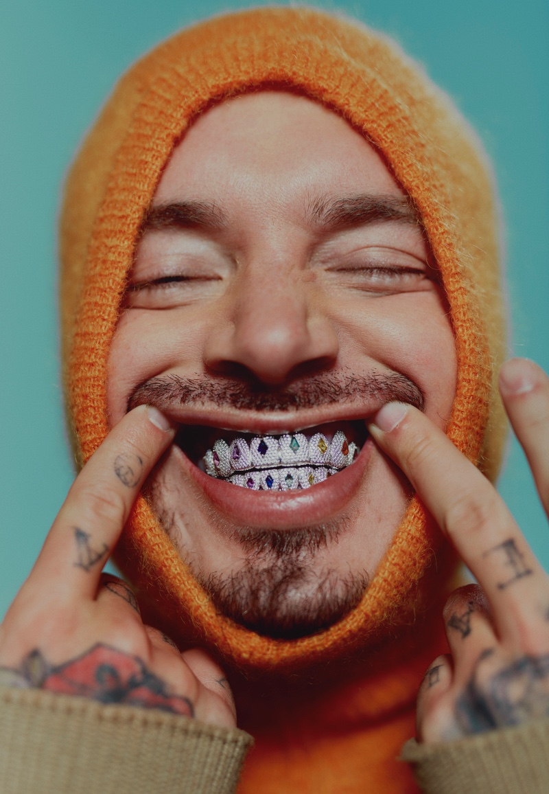 J Balvin Grillz Balaclava Photoshoot 2022 SSENSE