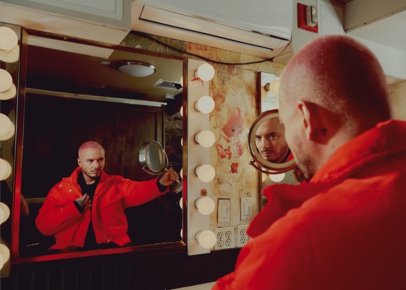 J Balvin Red Jacket SSENSE Photoshoot 2022