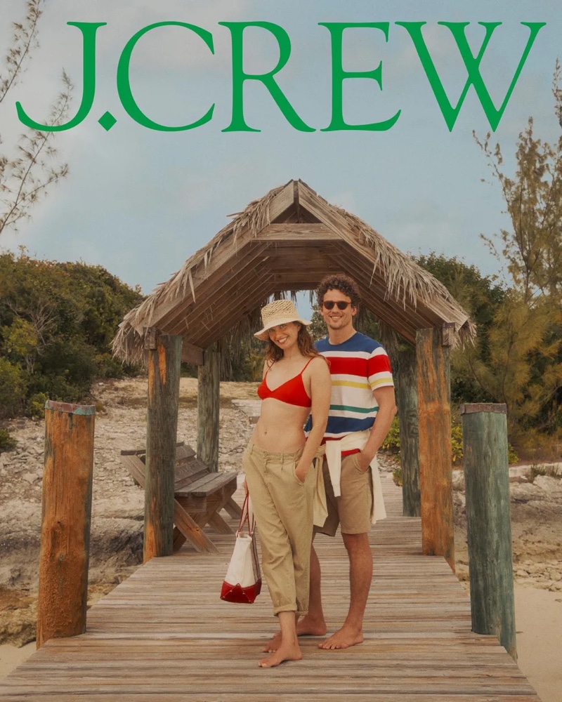 Simon Nessman Embraces a Summertime Vibe in J.Crew Swimwear