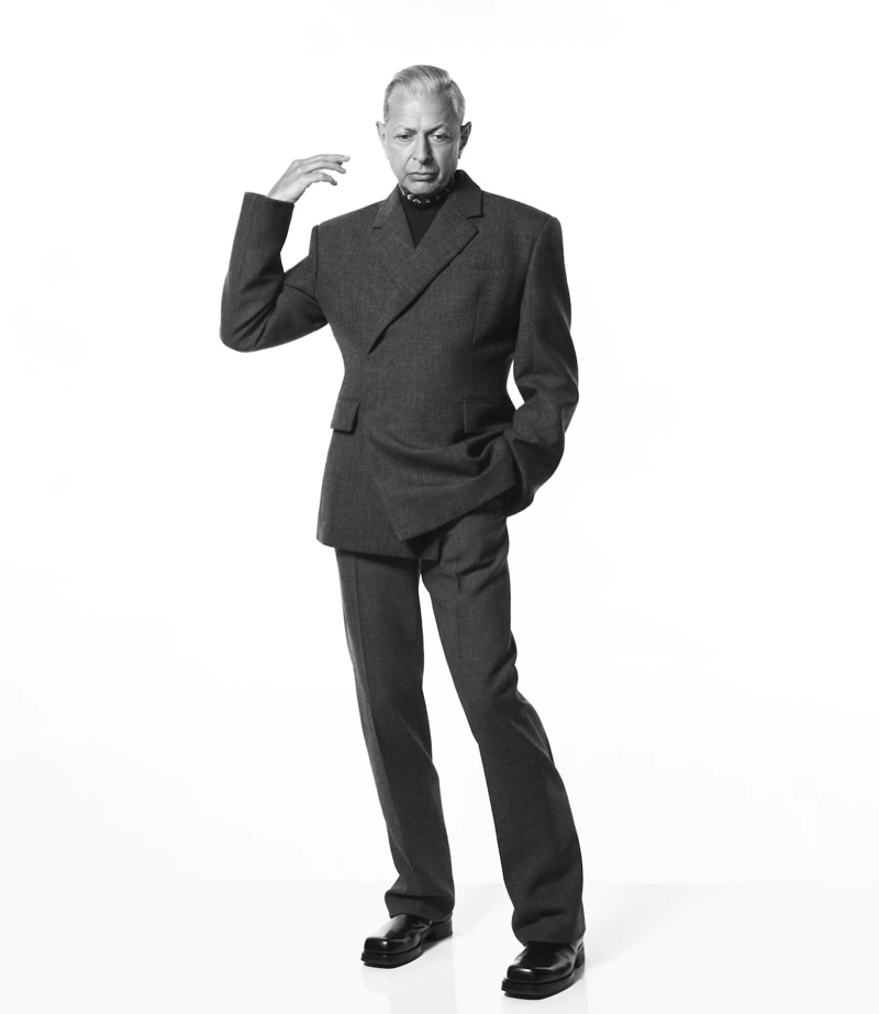 Jeff Goldblum Suit Prada Campaign Men Fall 2022