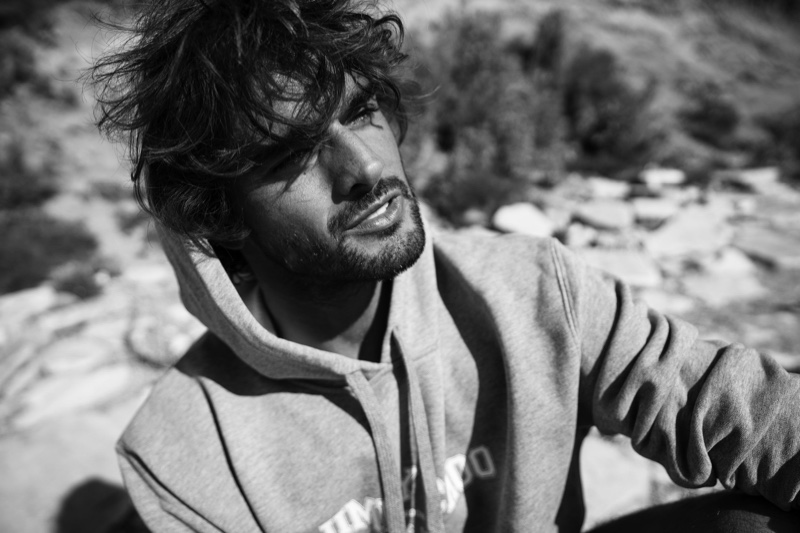 Marlon Teixeira Model Hoodie Jimmy Choo Man Aqua Fragrance Campaign 2022