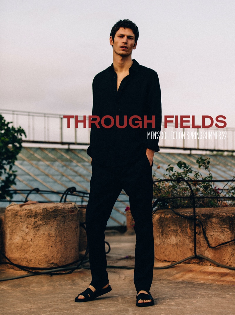Justin Eric Martin Ventures 'Through Fields' in Sleek Massimo Dutti Style
