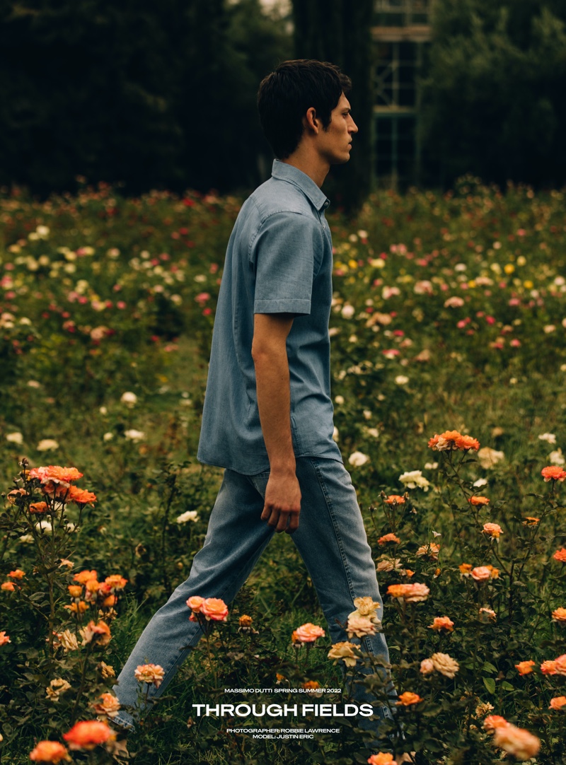 Justin Eric Martin Ventures 'Through Fields' in Sleek Massimo Dutti Style