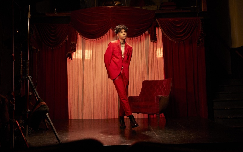 Landon Barker Red Suit Boohoo Man 2022