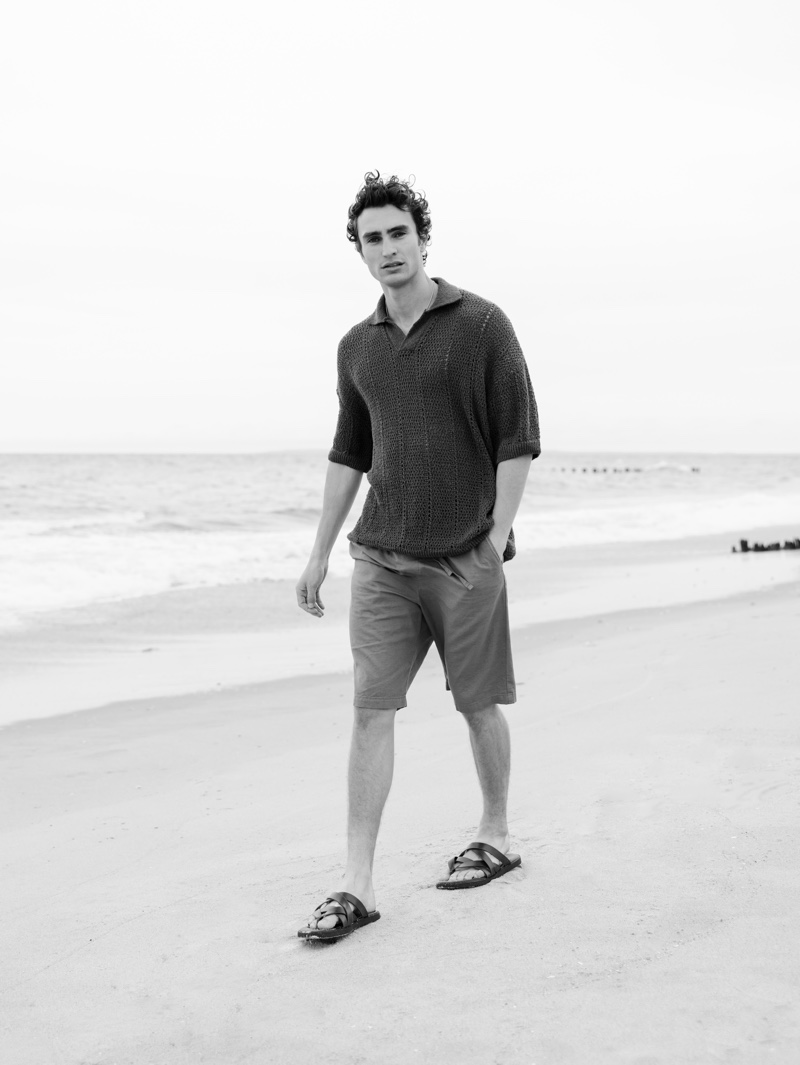 Luke wears knit top Zara, necklace John Varvatos, shorts Dolce & Gabbana, and sandals Dior Men. » Luke Farnworth Enjoys a 'Seaside Escape' Luke wears knit top Zara, necklace John Varvatos, shorts Dolce & Gabbana, and sandals Dior Men.