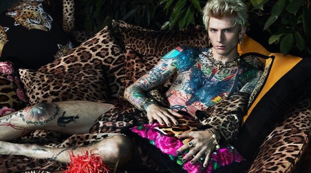 Machine Gun Kelly Reunites with Dolce & Gabbana for Casa Campaign Machine Gun Kelly Naked Nude Dolce & Gabbana Casa Campaign 2022