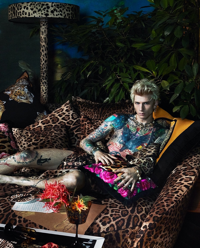 Machine Gun Kelly Naked Nude Dolce & Gabbana Casa Campaign 2022