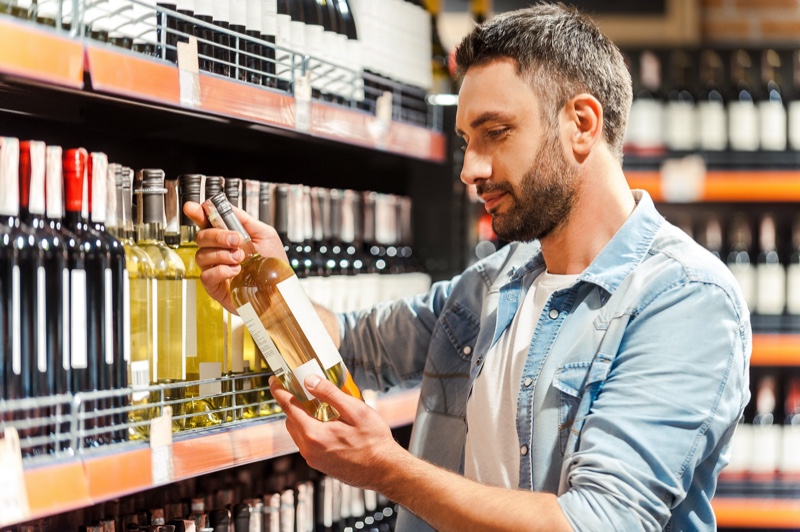 Man Shopping for Wine Man Shopping for Wine