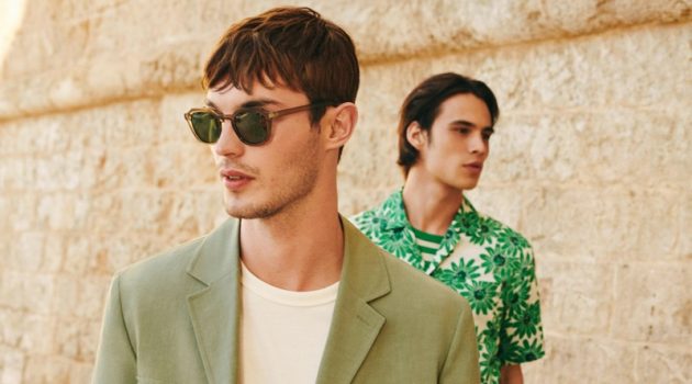 Kit Butler Embraces a Mediterranean Summer with Mango Kit Butler Louis Baines Model Mango Man Campaign Summer 2022