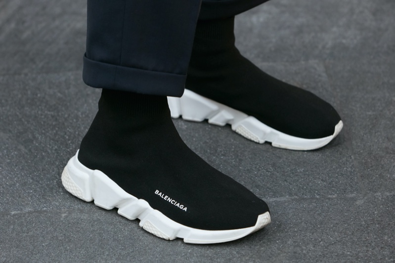 Mens Balenciaga Sneakers Black Logo