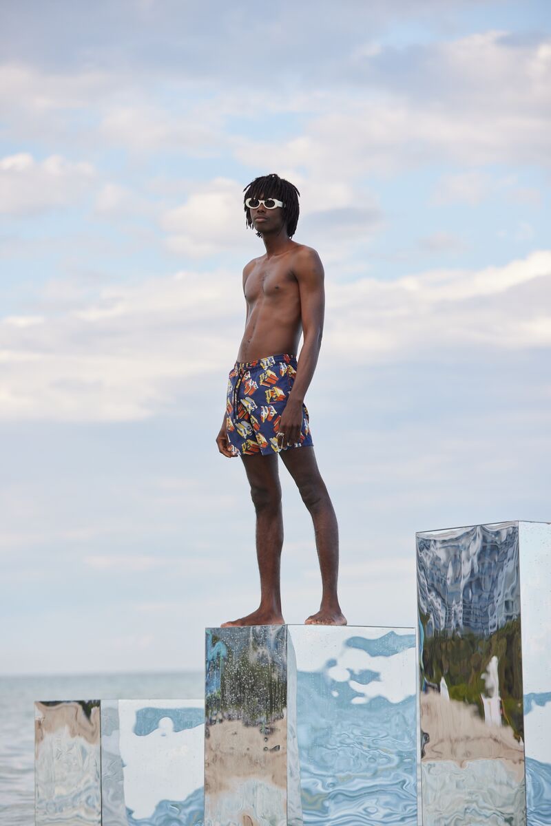 Stay cool in blue with these 3D monogram swim trunks from the Palm Angels x Vilebrequin collection. » Palm Angels Returns for New Vilebrequin Beach Collection Stay cool in blue with these 3D monogram swim trunks from the Palm Angels x Vilebrequin collection.