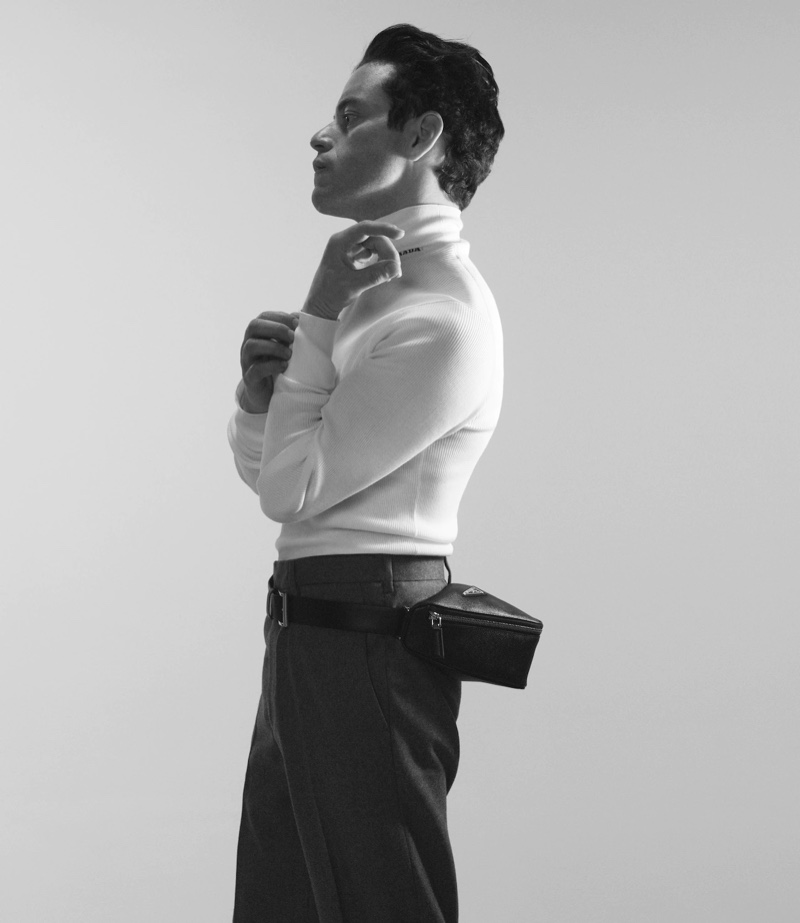 Rami Malek Side Profile Prada Campaign Men Fall 2022