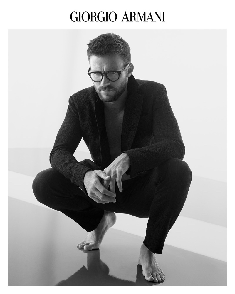 Scott Eastwood Feet Glasses Giorgio Armani Campaign Men Fall Winter 2022