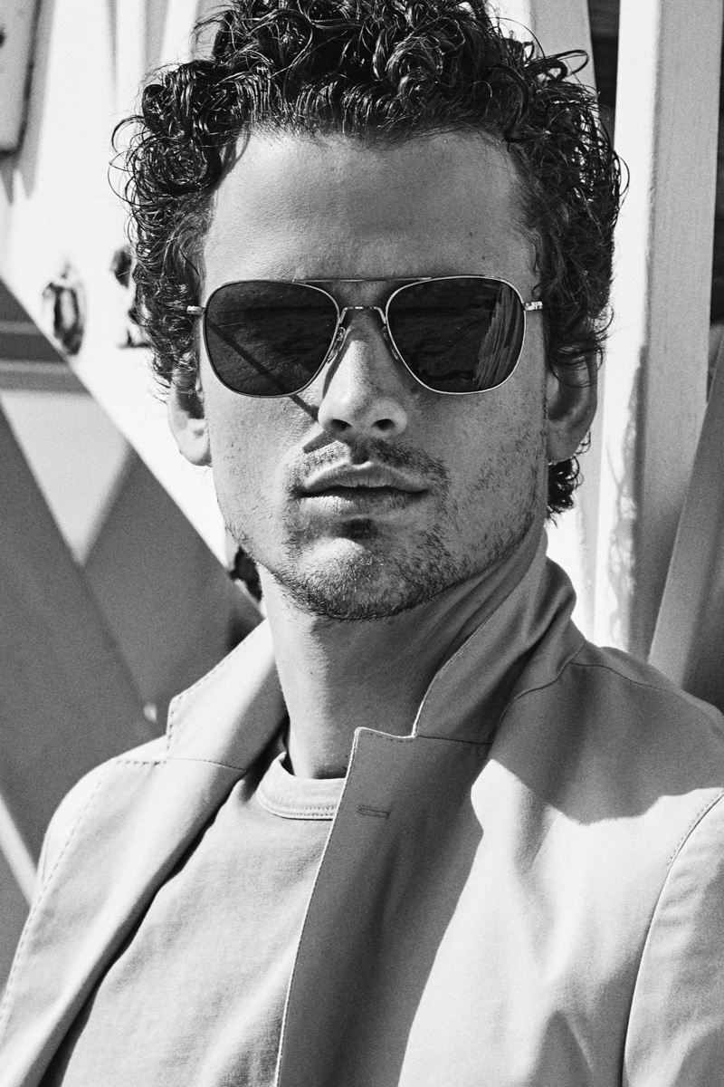 Randolph x Todd Snyder Aviator Sunglasses Simon Nessman Model