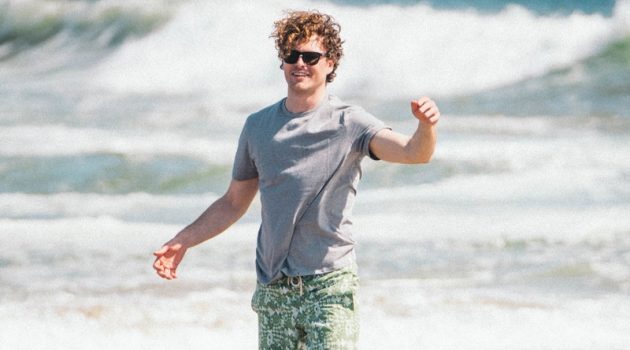 Vance Joy Makes a Splash with Fair Harbor Swimwear Collab Vance Joy Sunglasses T-shirt Swim Shorts Fair Harbor Beach 2022