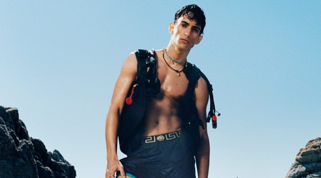 Versace Heats Up Summer Campaign with La Vacanza Collection Fares Ben M'barka Versace Campaign Summer 2022 La Vacanza