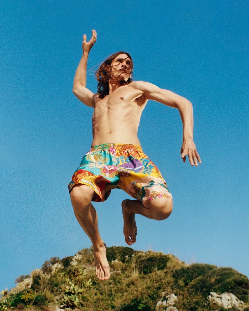 Fedor Kurbatov Model Versace Campaign Summer 2022 La Vacanza