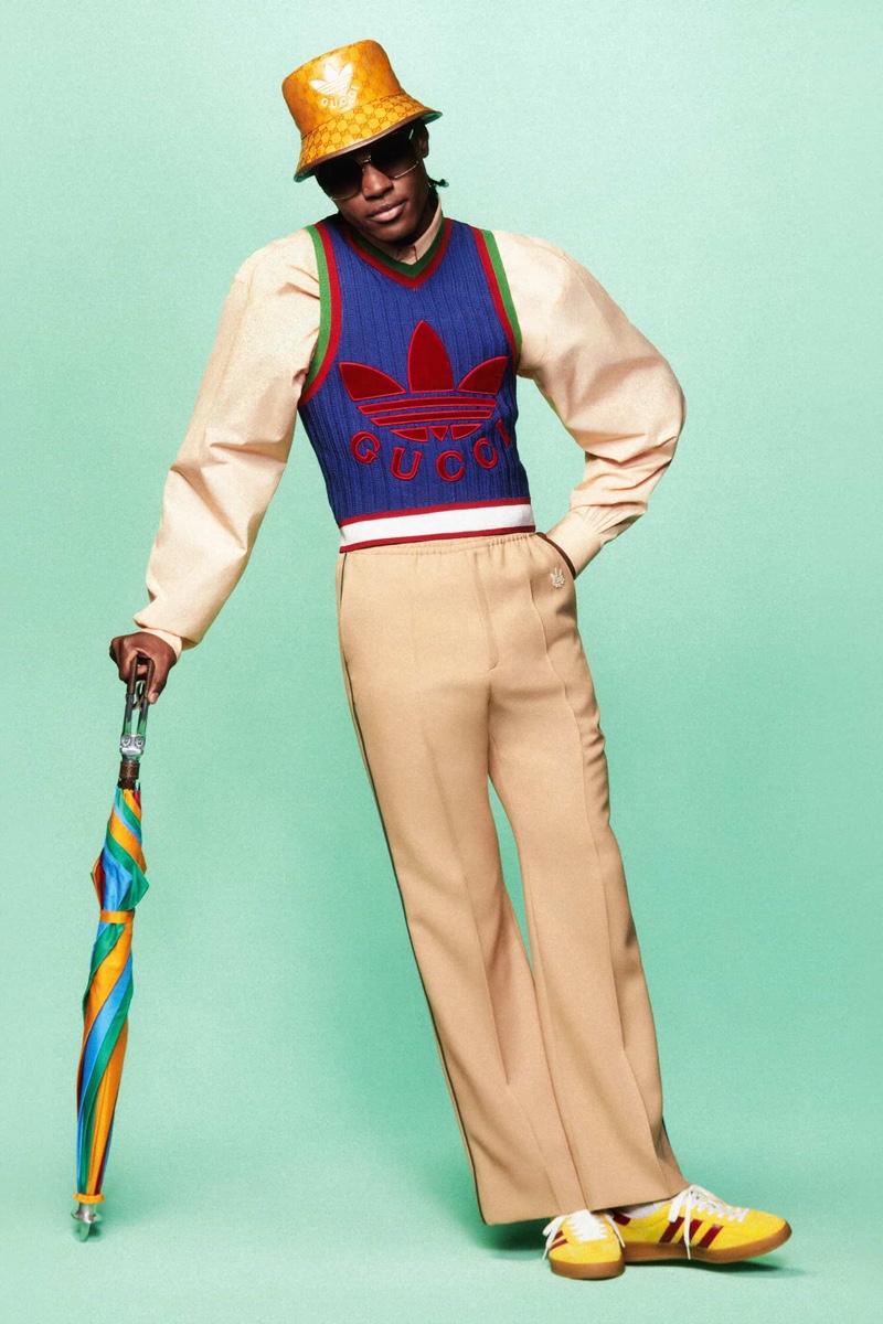Stevan Journey Model adidas x Gucci Collection Men 2022 Collaboration