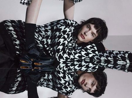 Reilly Patton Balmain Campaign Men Pre-fall 2022 Houndstooth