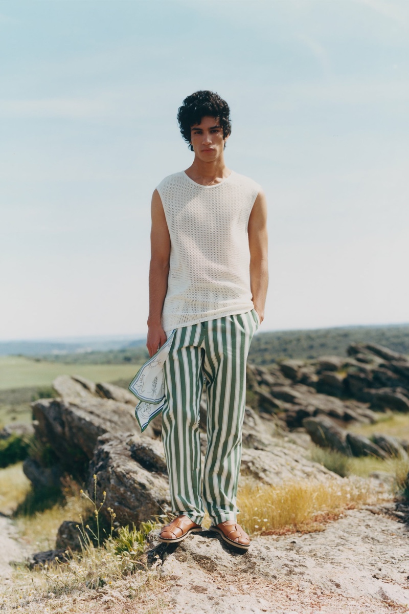 Duncan Yair Steps Out in Zara x Javier Medina Collection