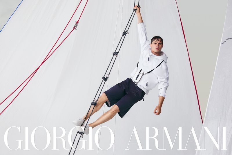 Julian Schneyder Model Sailing Giorgio Armani Vela Campaign Summer 2022
