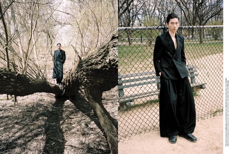 » Hidetatsu Dons Chic Tailoring for Manifesto Hidetatsu Takeuchi Model 2022 Editorial Manifesto Magazine 002