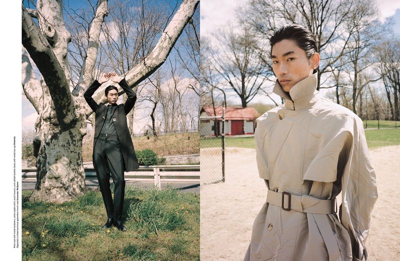 » Hidetatsu Dons Chic Tailoring for Manifesto Hidetatsu Takeuchi Model 2022 Editorial Manifesto Magazine 004