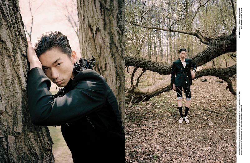 » Hidetatsu Dons Chic Tailoring for Manifesto Hidetatsu Takeuchi Model 2022 Editorial Manifesto Magazine 007